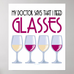 Póster Médica Dice Que Necesito Gafas