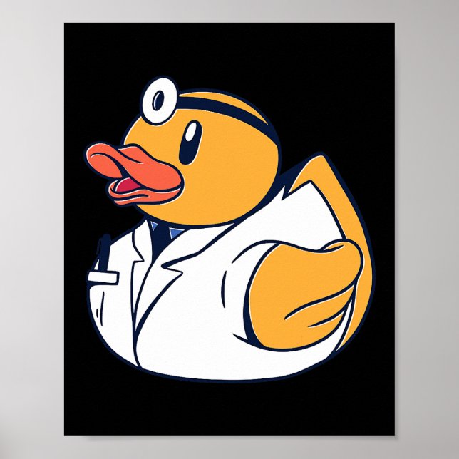 Póster Médica Duckie Duckie Lover Cute Kawaii (Frente)