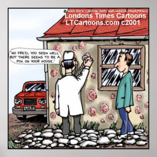 Póster Médica Encuentra A Pox En Un Poster Divertido En C