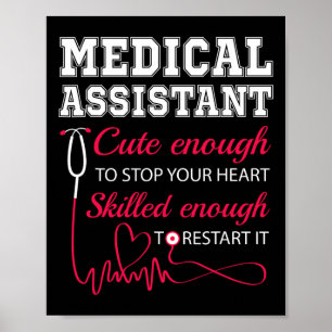 Póster Médica Istant Enfermera Detener Corazón Masculina