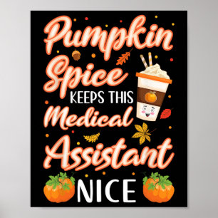 Póster Médica Istant Spice de Calabaza Latte Otoño Mar Ca