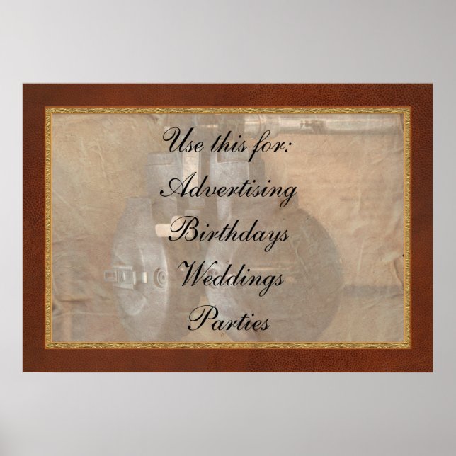 Póster Médica - Optometría - Un viejo foróptero (Frente)