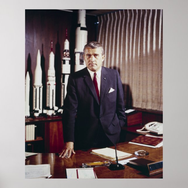 Póster Médica Wernher von Braun padre de la ciencia de co (Frente)