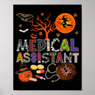 Póster Medical Assistant Halloween Zombie Costume Scary P