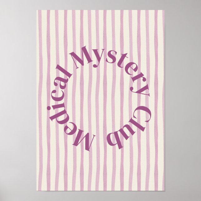 Póster 'Medical Mystery Club' Funny Chronic Illness Print (Frente)