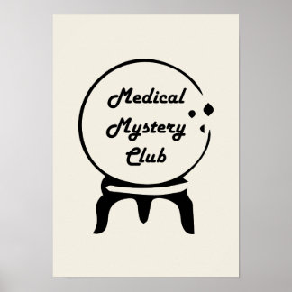 Póster Medical Mystery Club Minimalist Wall Art
