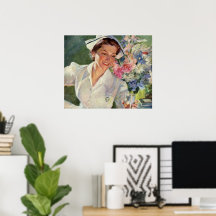 Medicina de época, enfermera feliz con uniforme