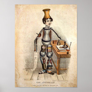 Póster Medicina del vintage: copia 1850 de la imagen el