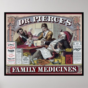 Póster Medicinas de cosecha: Medicamentos familiares del