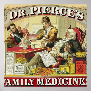 Póster Medicinas familiares del Dr. Peirce.