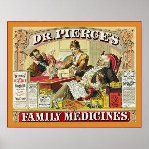 Póster Medicinas familiares del Dr. Peirce ~ Anuncio de é