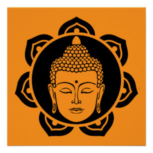 Póster Medición de la cabeza de Buda