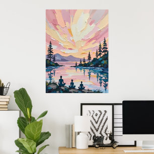 Póster Medición de la puesta de sol en Lakeside