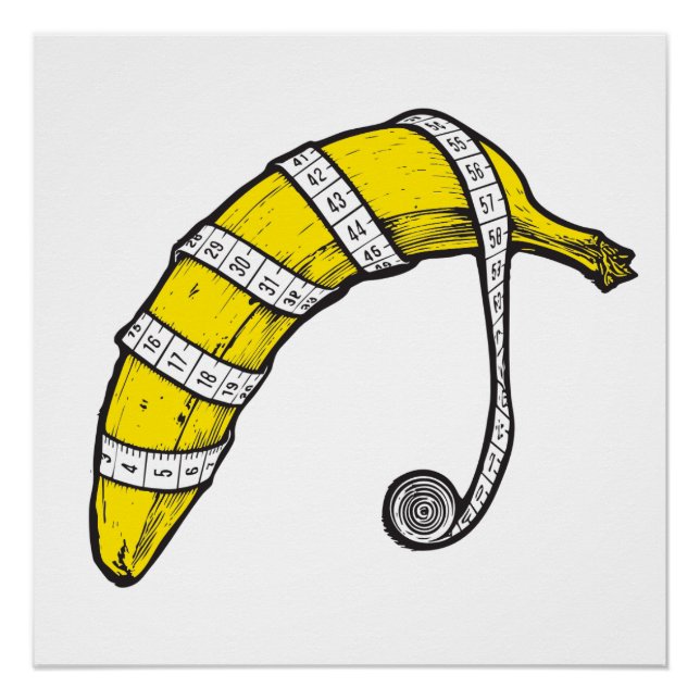 Póster medición de plátano 🍌, pop-art (Anverso)
