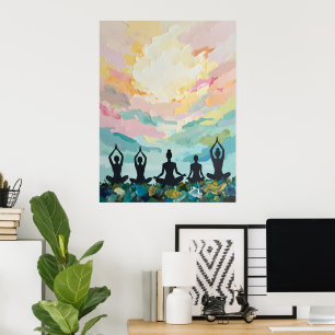 Póster Medición de Yoga Sunset