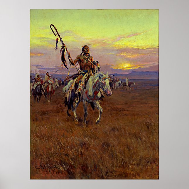 Póster Médico (1916) por Charles Marion Russell (Frente)