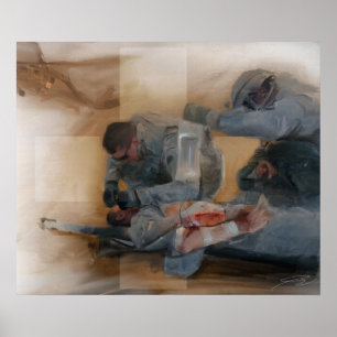 Póster Médico de combate