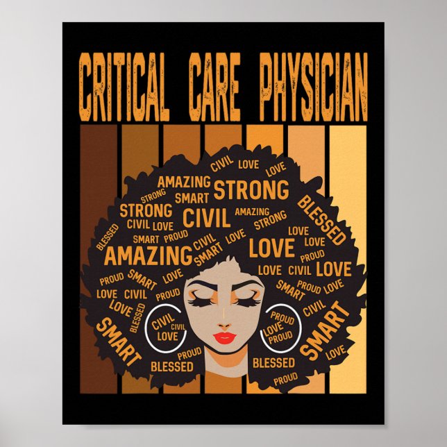 Póster Médico de Cuidados Críticos Poderoso Lunes de la H (Frente)