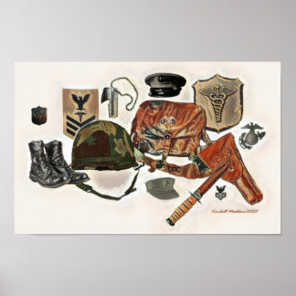 Póster Médico de la era de Vietnam