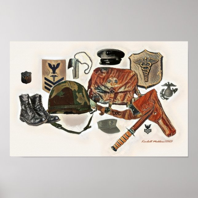 Póster Médico de la era de Vietnam (Frente)