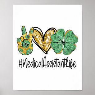 Póster Médico Paz Instantánea Amor Día de San Patricio Mu