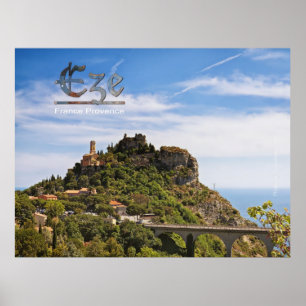 Póster Medieval Eze citadel, Provence, France