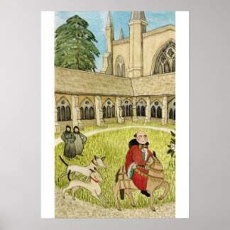 Póster Medieval Life in England - Canterbury pilgrims