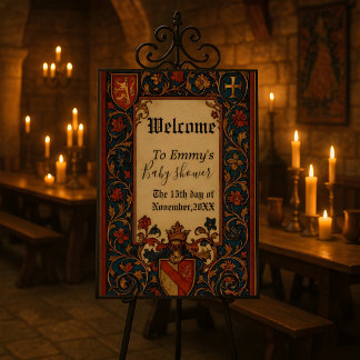 Póster Medieval Style Customizable Welcome Sign
