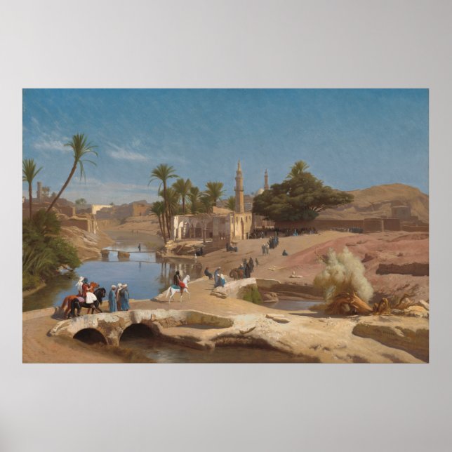 Póster Medinet El-Fayoum - Jean-Léon Gérôme Bella Artes (Frente)