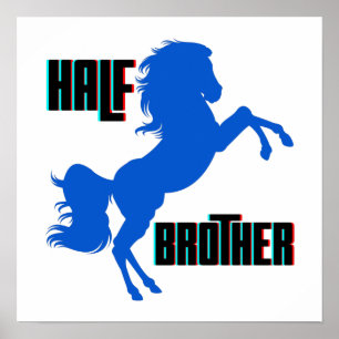 Póster Medio hermano de cría de caballos