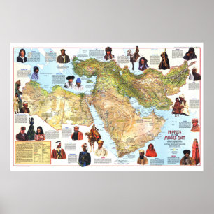 Póster " Medio Oriente: Mapa de personas y culturas de 19
