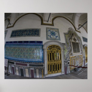 Póster Medio Oriente Turquía y ciudad de Estambul con los