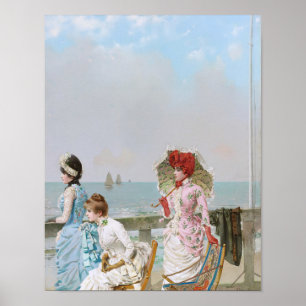Póster Mediodía en el mar por Vittorio Matteo Corcos