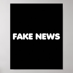 Póster Medios de comunicación de noticias falsas política