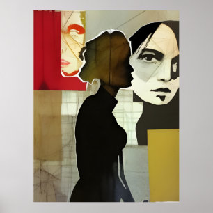 Póster Medios mixtos de color figurativo