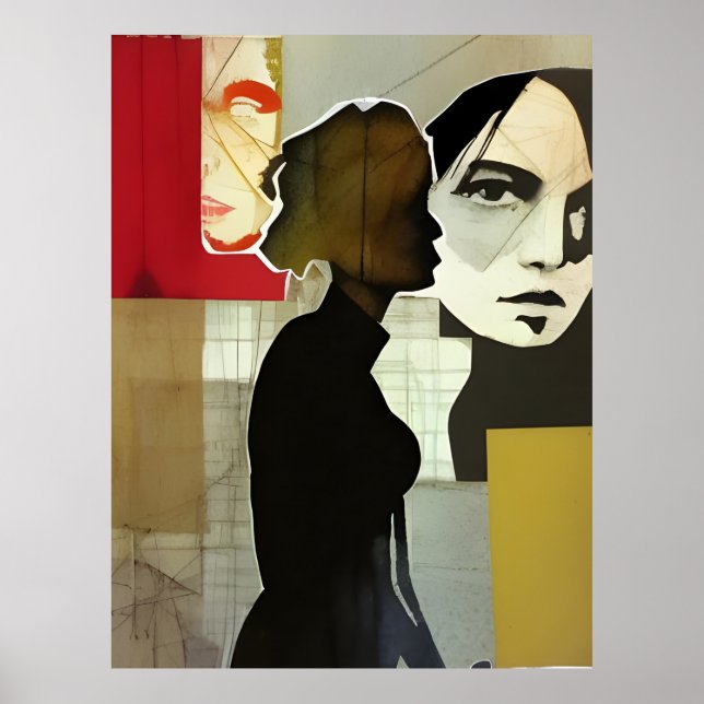 Póster Medios mixtos de color figurativo (Frente)