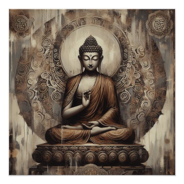 PÓSTER MEDITACIÓN BUDA, A P #2 (Anverso)