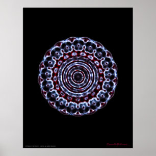 Póster Meditación de Chakra Cymatics del tercer ojo