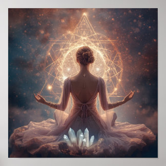 Póster Meditación de Cristal Luminoso