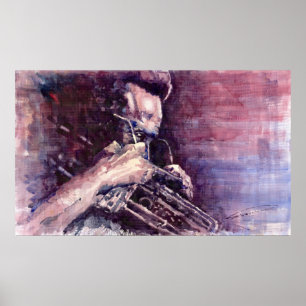 Póster Meditación de Miles Davis del jazz