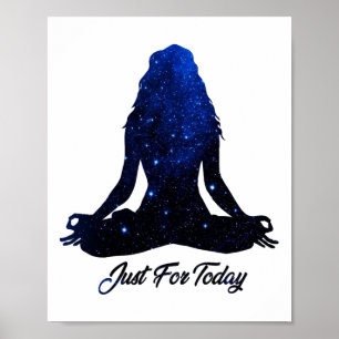 Póster Meditación de Serenidad de Solo Hoy Yoga Aa Na Sob
