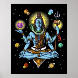 Póster Meditación de Shiva
