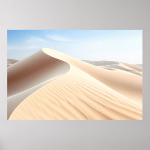 Póster Meditación del paisaje del desierto Serene Calm
