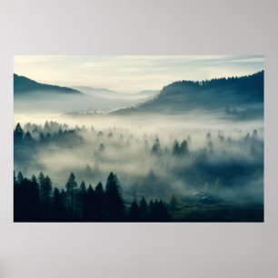 Póster Meditación del paisaje del valle Serene Calm