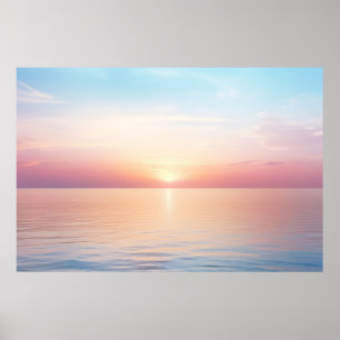 Póster Meditación del paisaje marino Serene Tranquilo