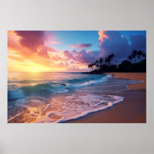 Póster Meditación del paisaje marino Serene Tranquilo