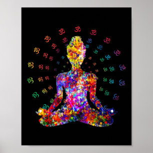 Póster Meditación del sistema corporal espiritual del cha