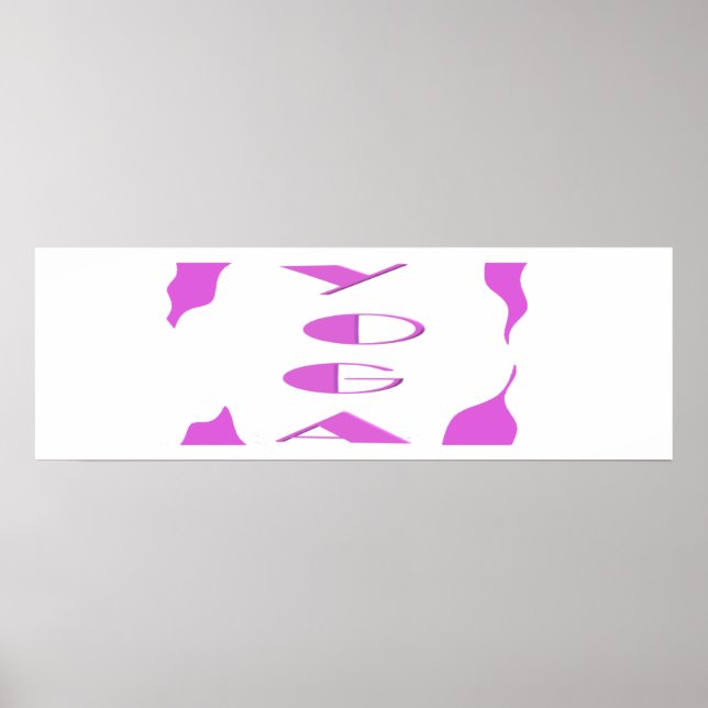 Póster Meditación del yoga relajación yoga blanco pálido (Frente)