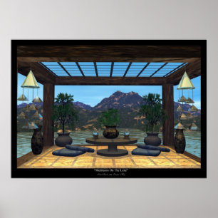 Póster Meditación en el lago