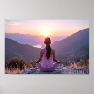 Póster Meditación - Equilibrio Interior - Yoga